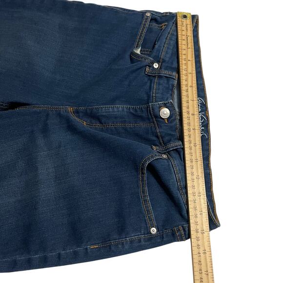 Gloria Vanderbilt Womens Jeans Size 10 Kick Boot Crop Mid Rise Dark Wash Zip Fly - Picture 11 of 14